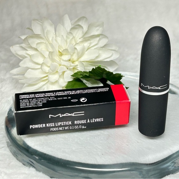 MAC Ruby New #935 Powder Kiss Lipstick Red Full Size NEW - Picture 11 of 11